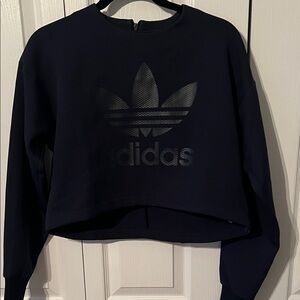 Adidas Women's Navy Crew Neck Sweater